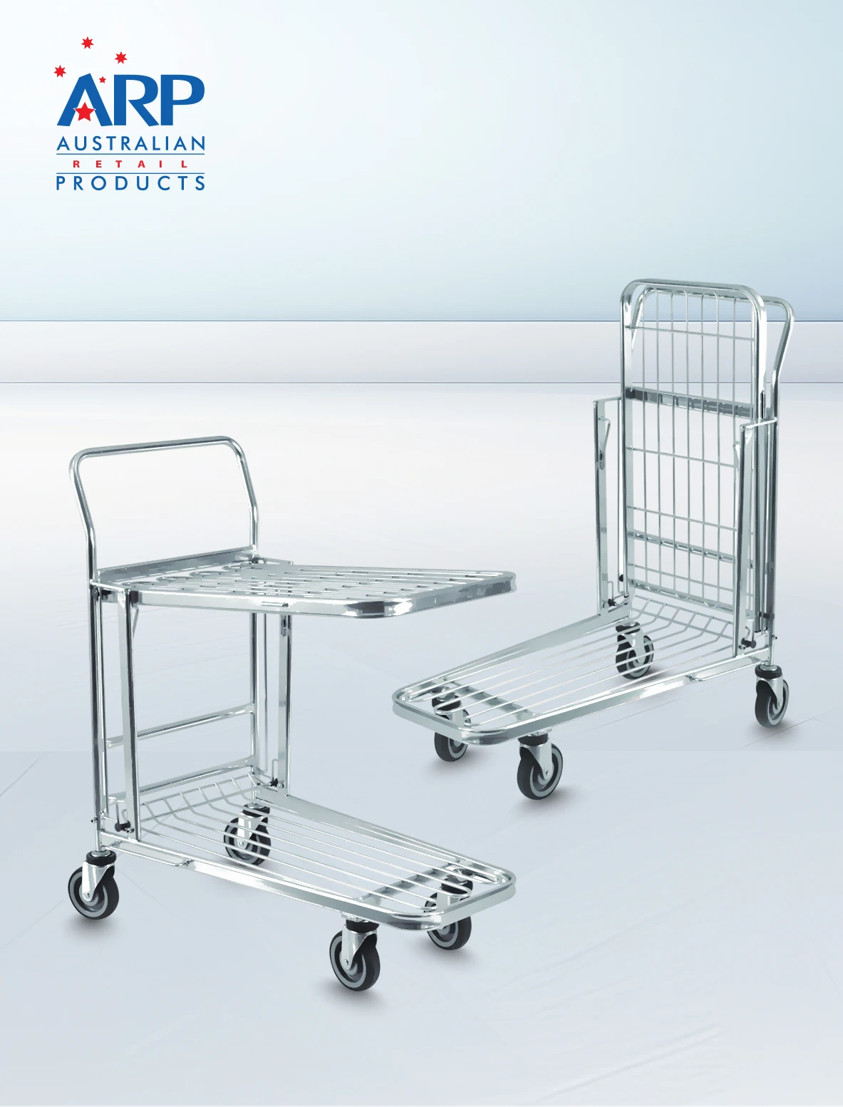 HL20 Hardware & Liquor Trolley with Foldable Shelf