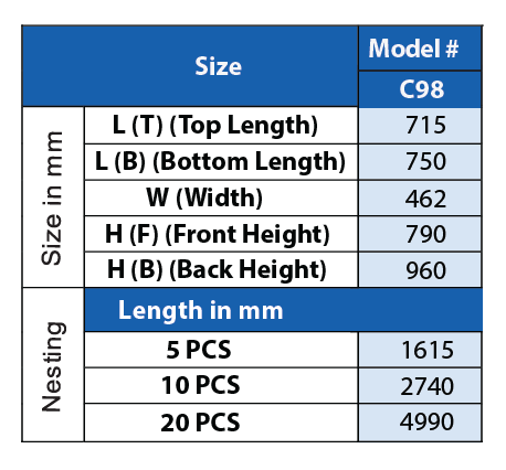 Disability Trolley - Specifications